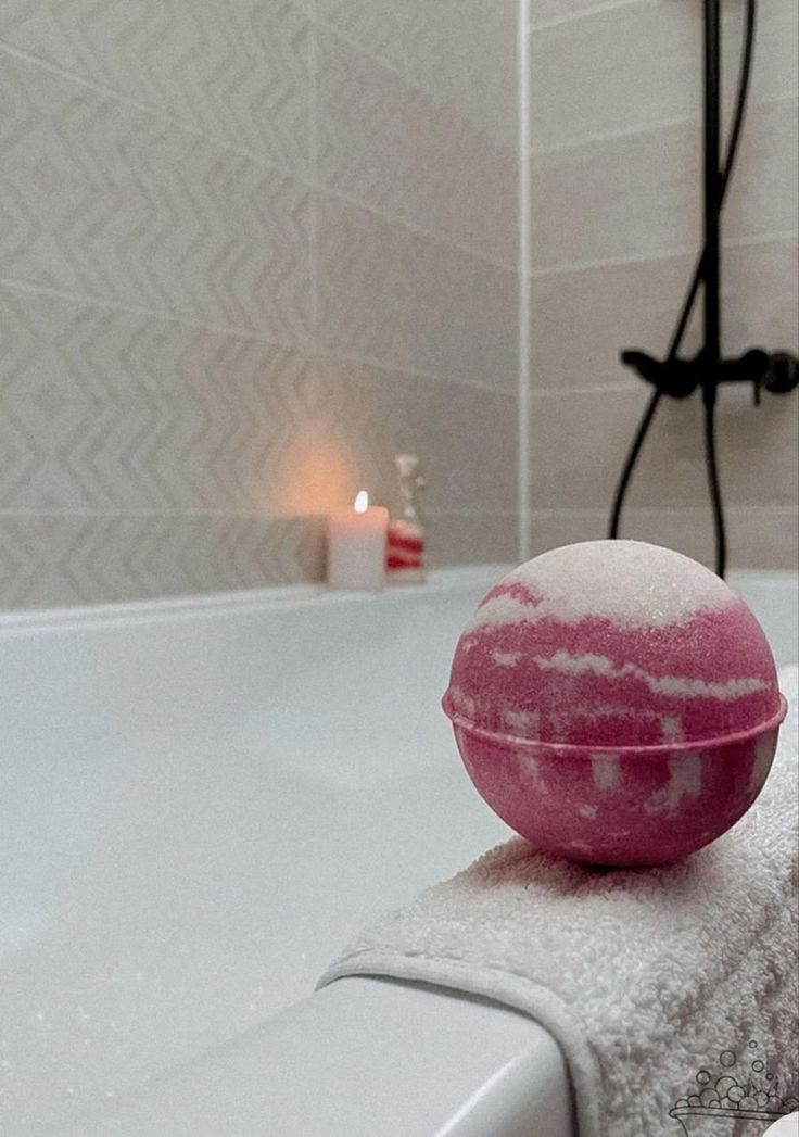 Bomba efervescente rosa